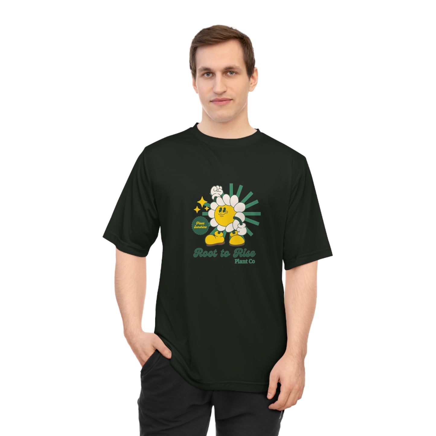 Retro Daisy Tennis T-Shirt — "Fresh to Serve" Performance Tee