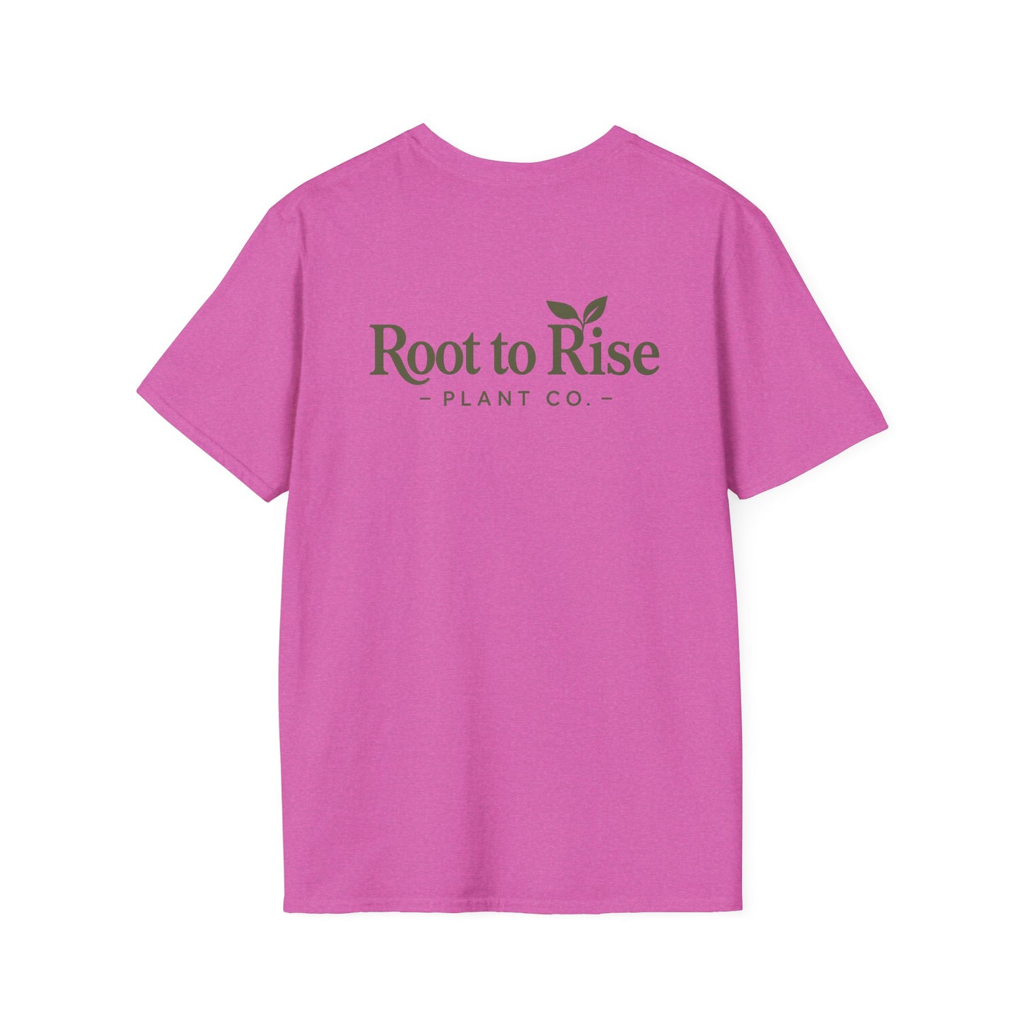 Root to Rise Plant Illustration T-Shirt | Potted Greenery Floral Graphic