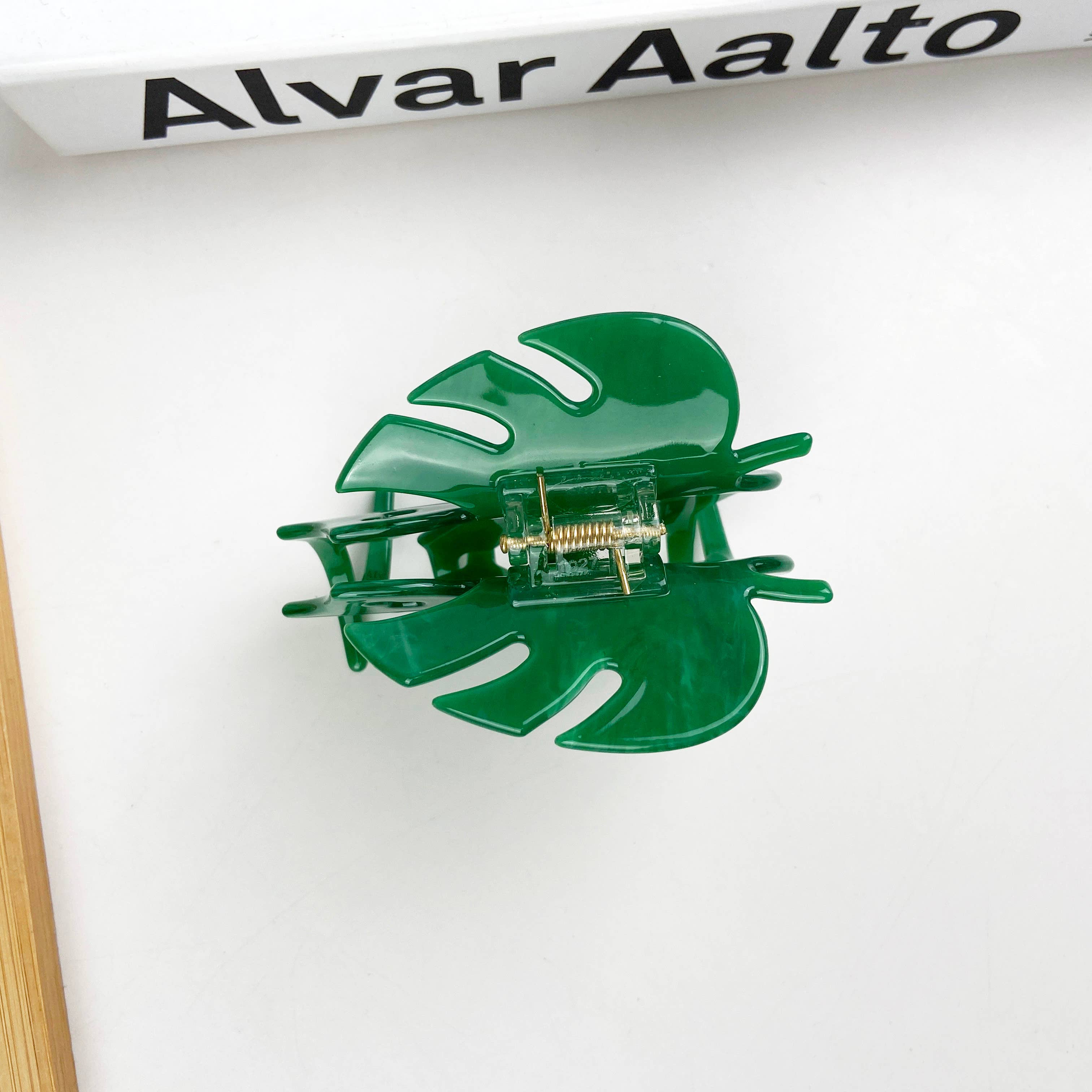 Acetate Monstera Claw Clip, Plant Leaf Hair Clips