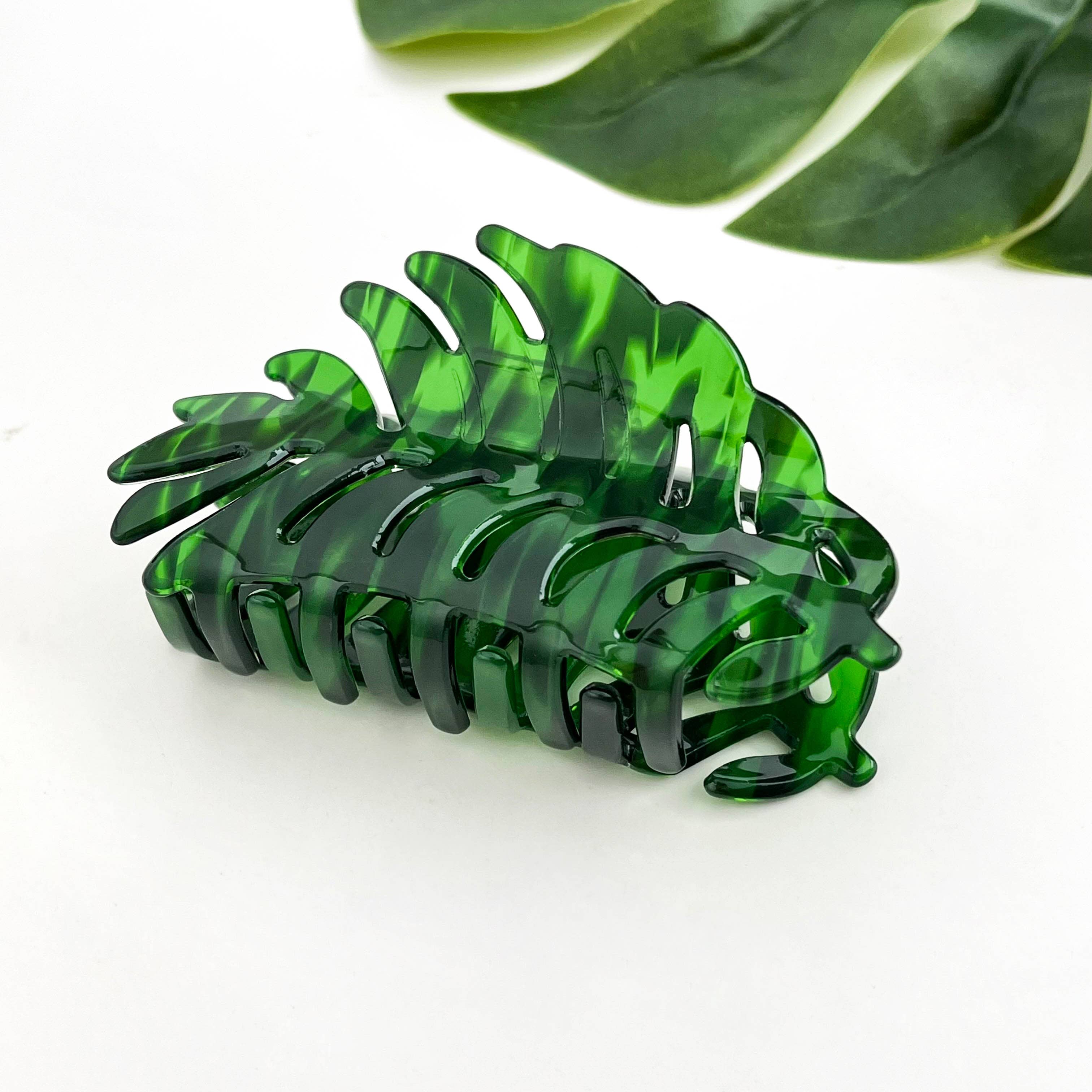 Tropical Palm Leaf Hair Claw Clip