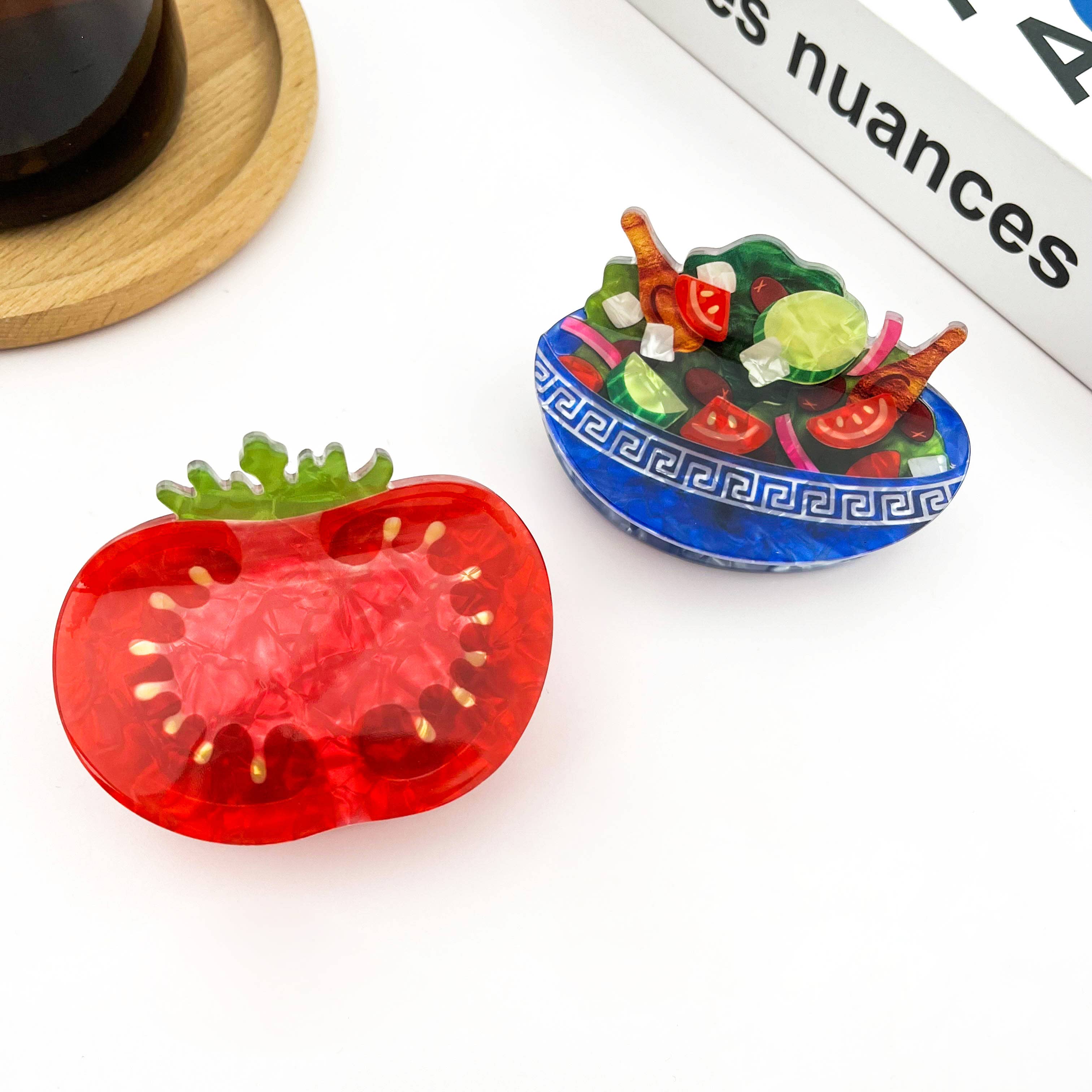 Vegetable Salad Hair Claw Clip, Food Hair Clip