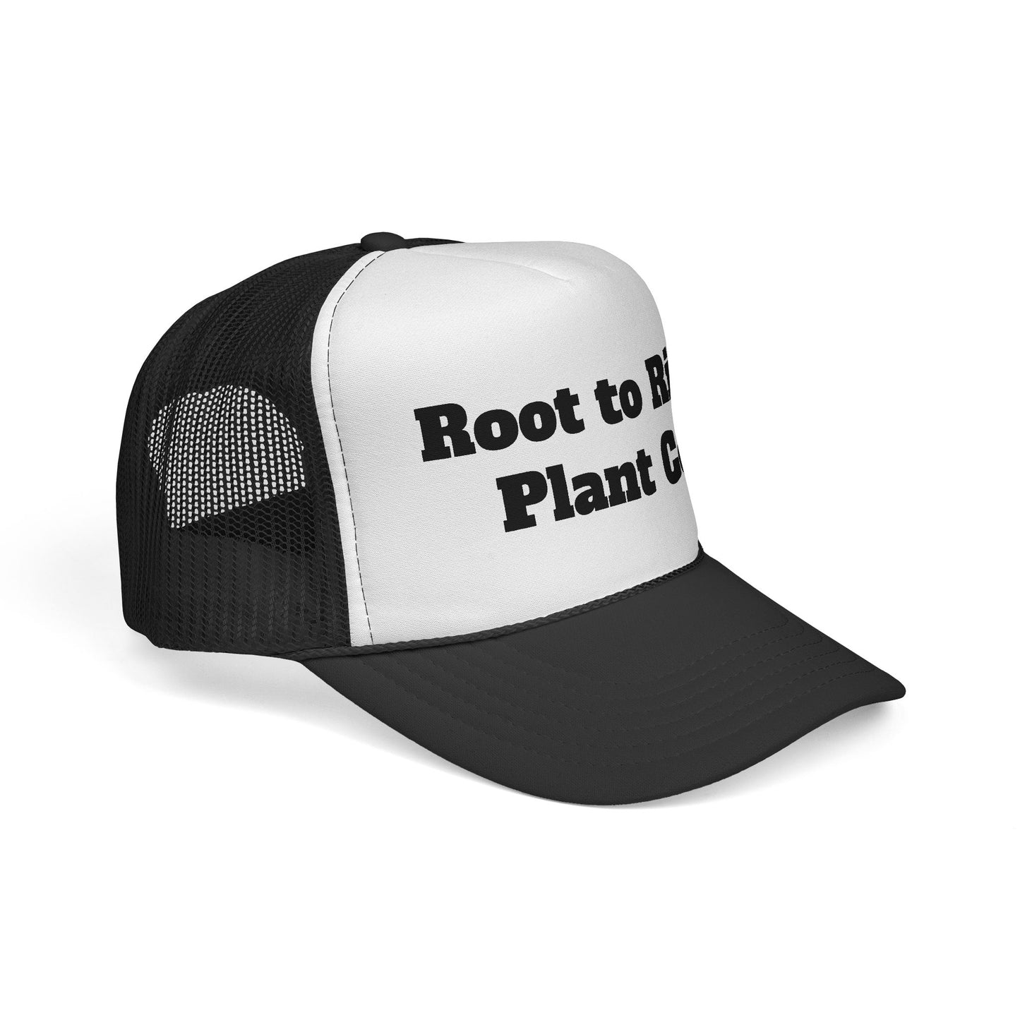 Root to Rise Plant Co Trucker Hat — Gardening Logo Mesh Cap