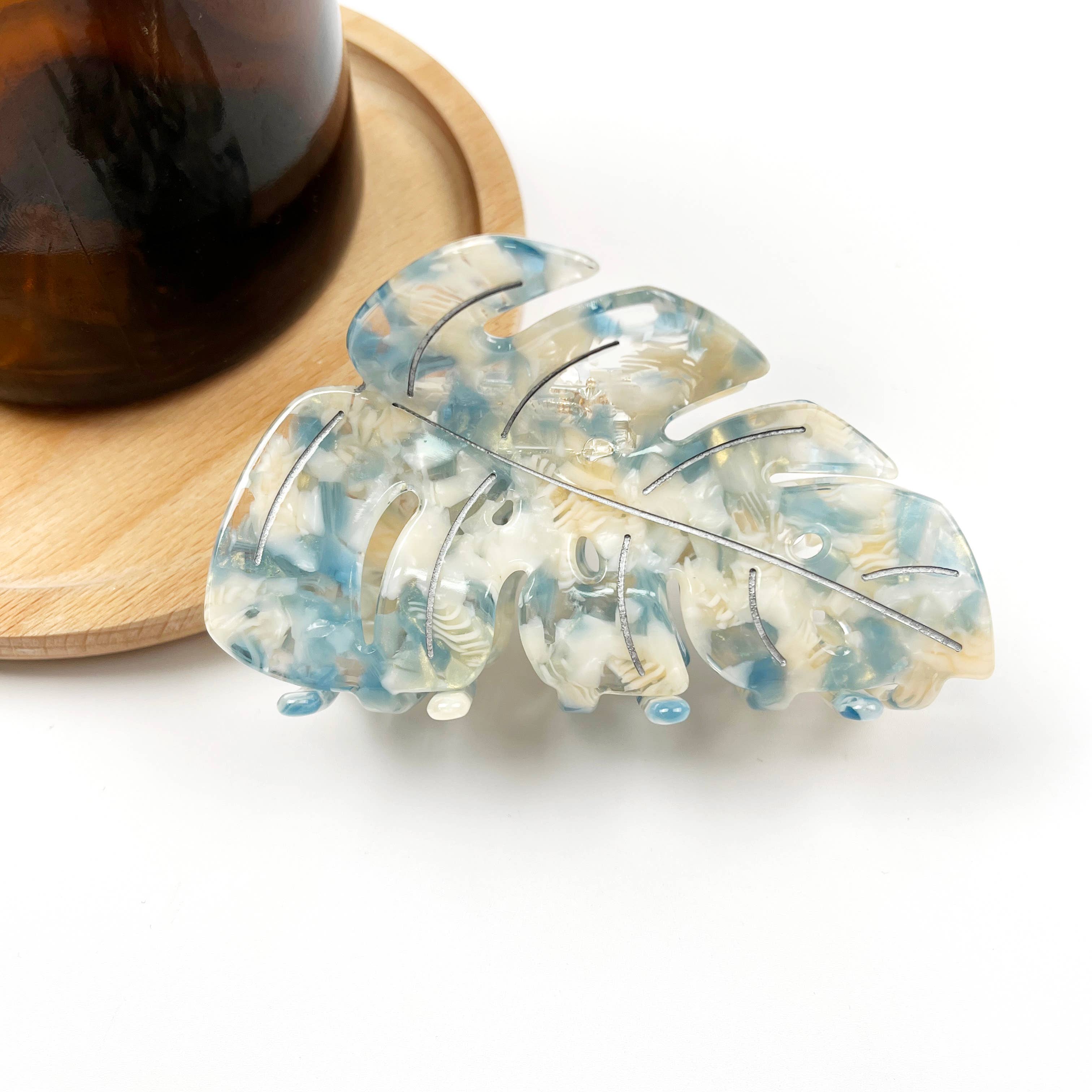 Acetate Leaf Hair Claw Clip