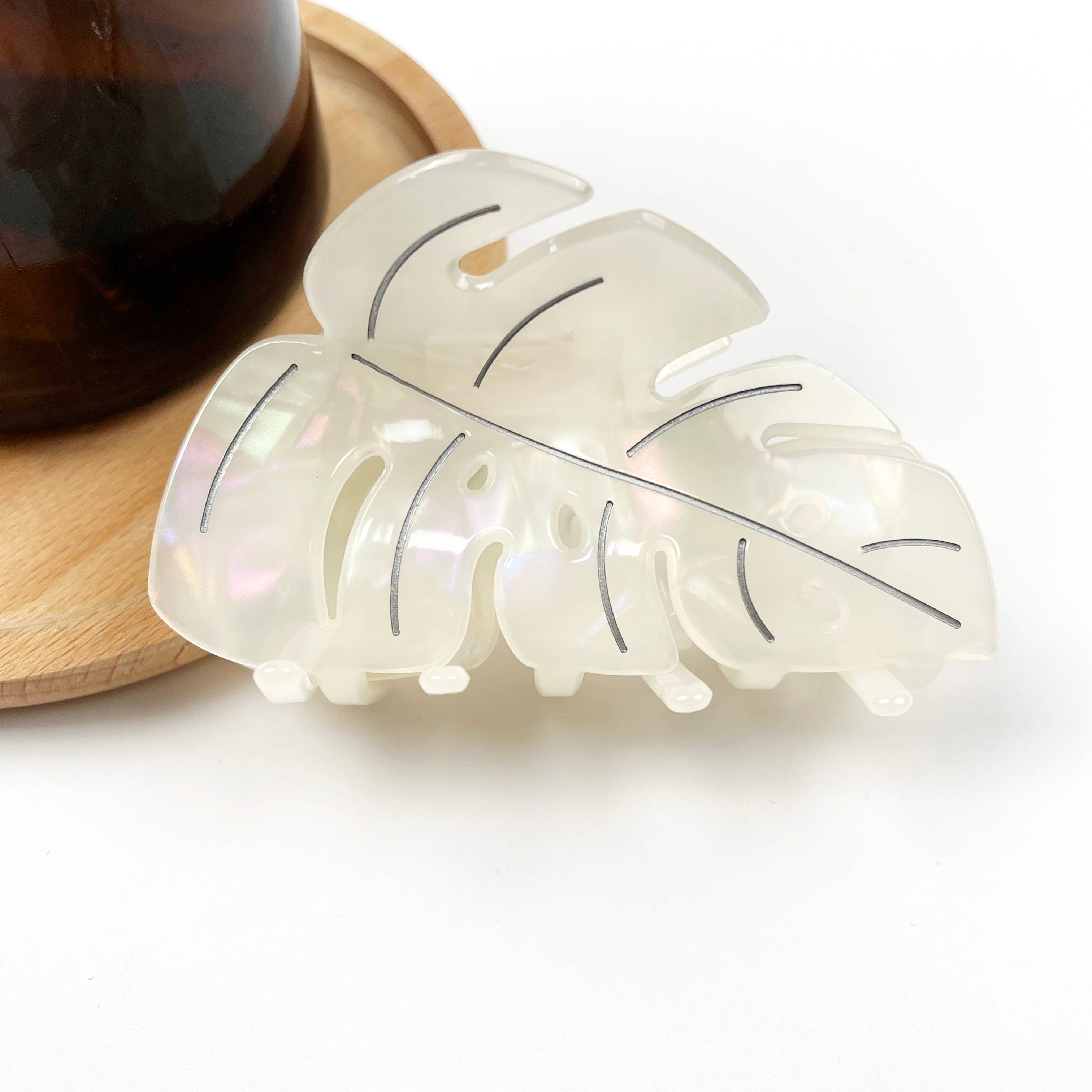 Acetate Leaf Hair Claw Clip
