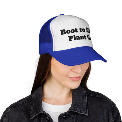 Root to Rise Plant Co Trucker Hat — Gardening Logo Mesh Cap