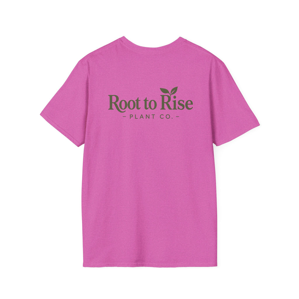 Root to Rise Plant Illustration T-Shirt | Potted Greenery Floral Graphic
