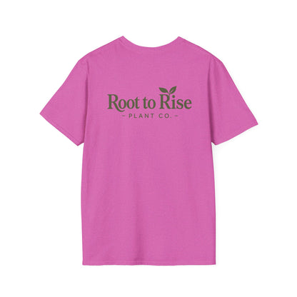 Root to Rise Plant Illustration T-Shirt | Potted Greenery Floral Graphic