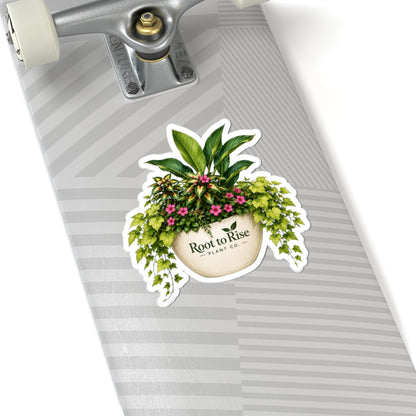 Potted Tropical Planter Sticker | Kiss-Cut Vinyl Plant Decal