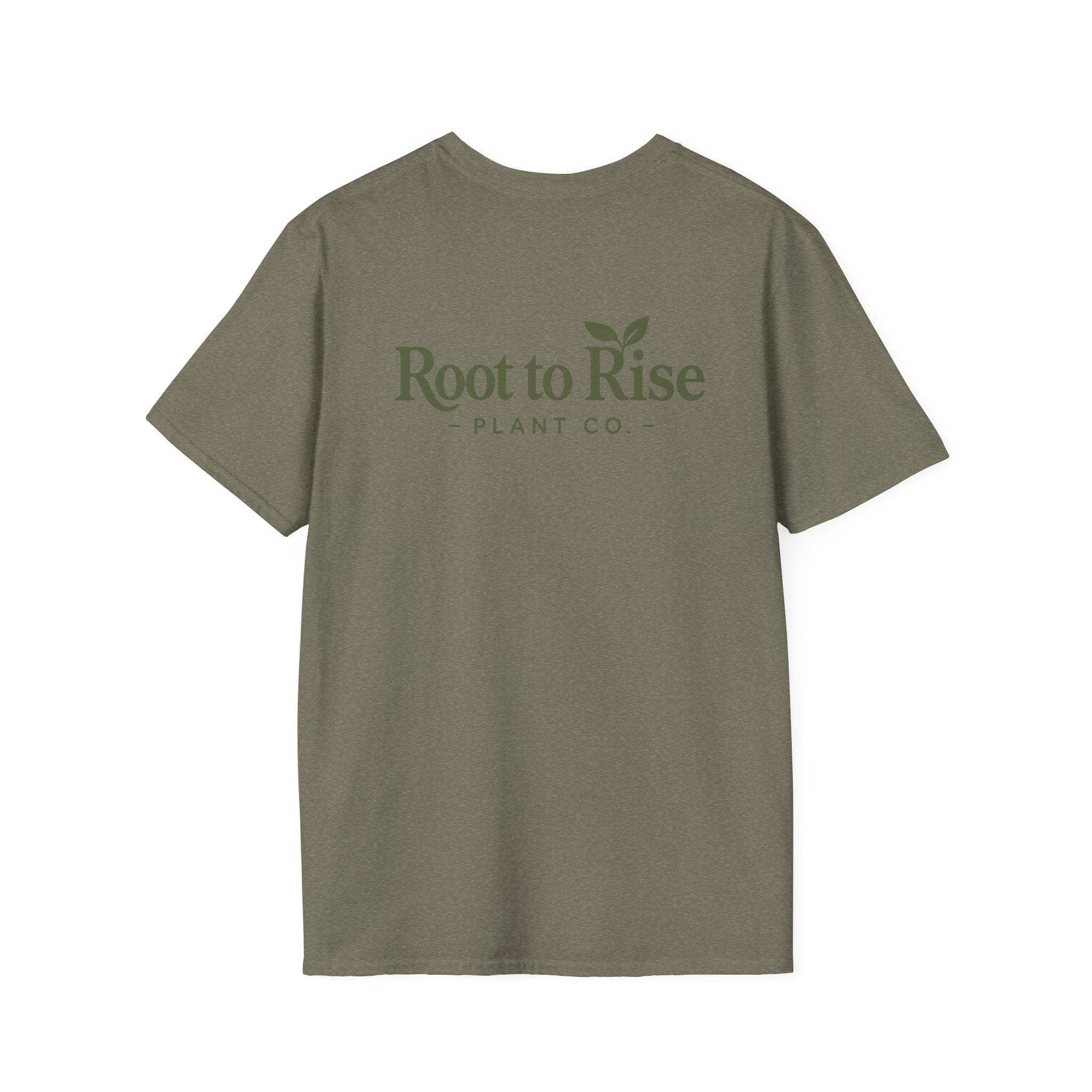 Root to Rise Plant Illustration T-Shirt | Potted Greenery Floral Graphic
