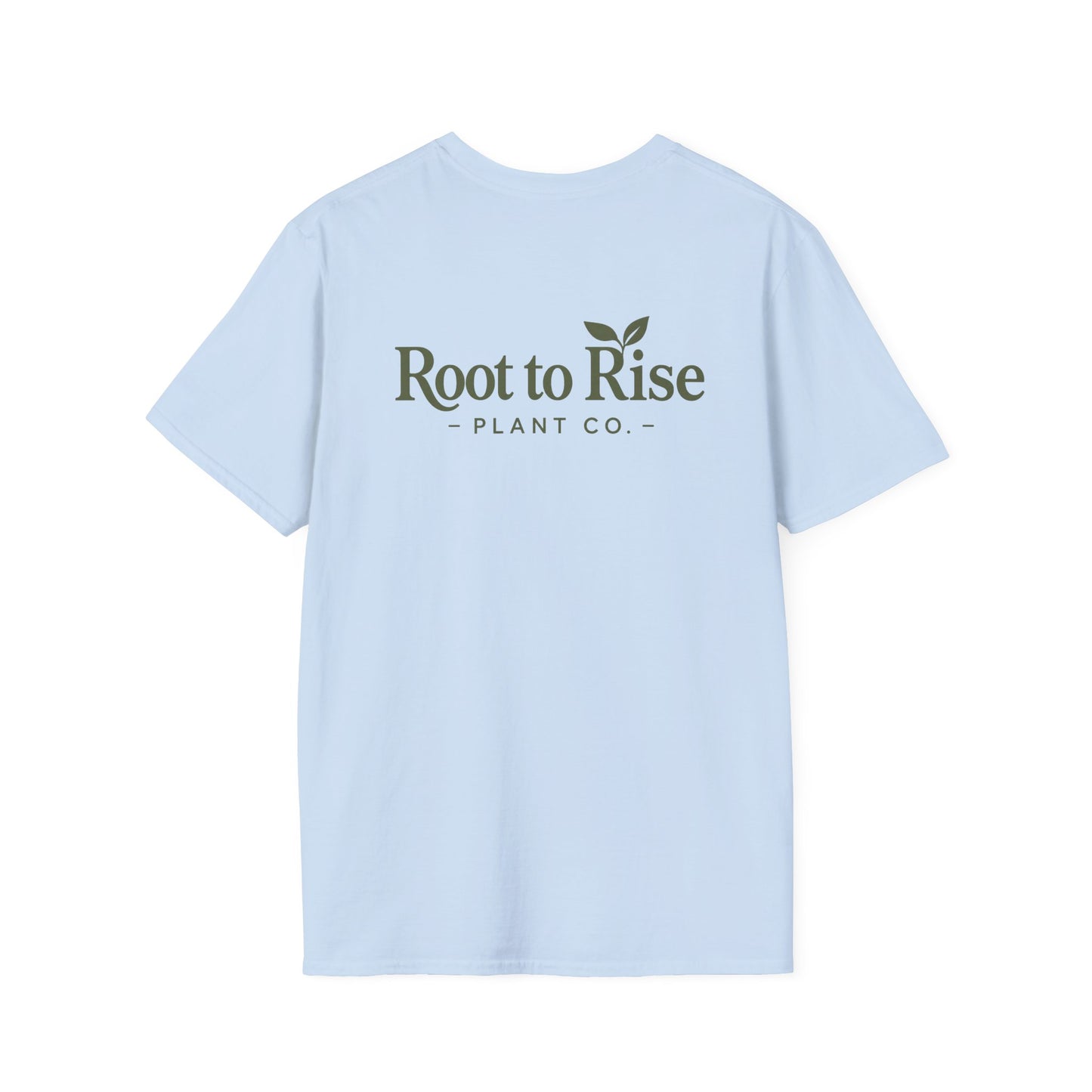 Root to Rise Plant Illustration T-Shirt | Potted Greenery Floral Graphic