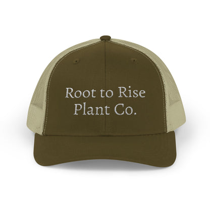 Root to Rise Plant Co. Trucker Cap — Snapback Hat