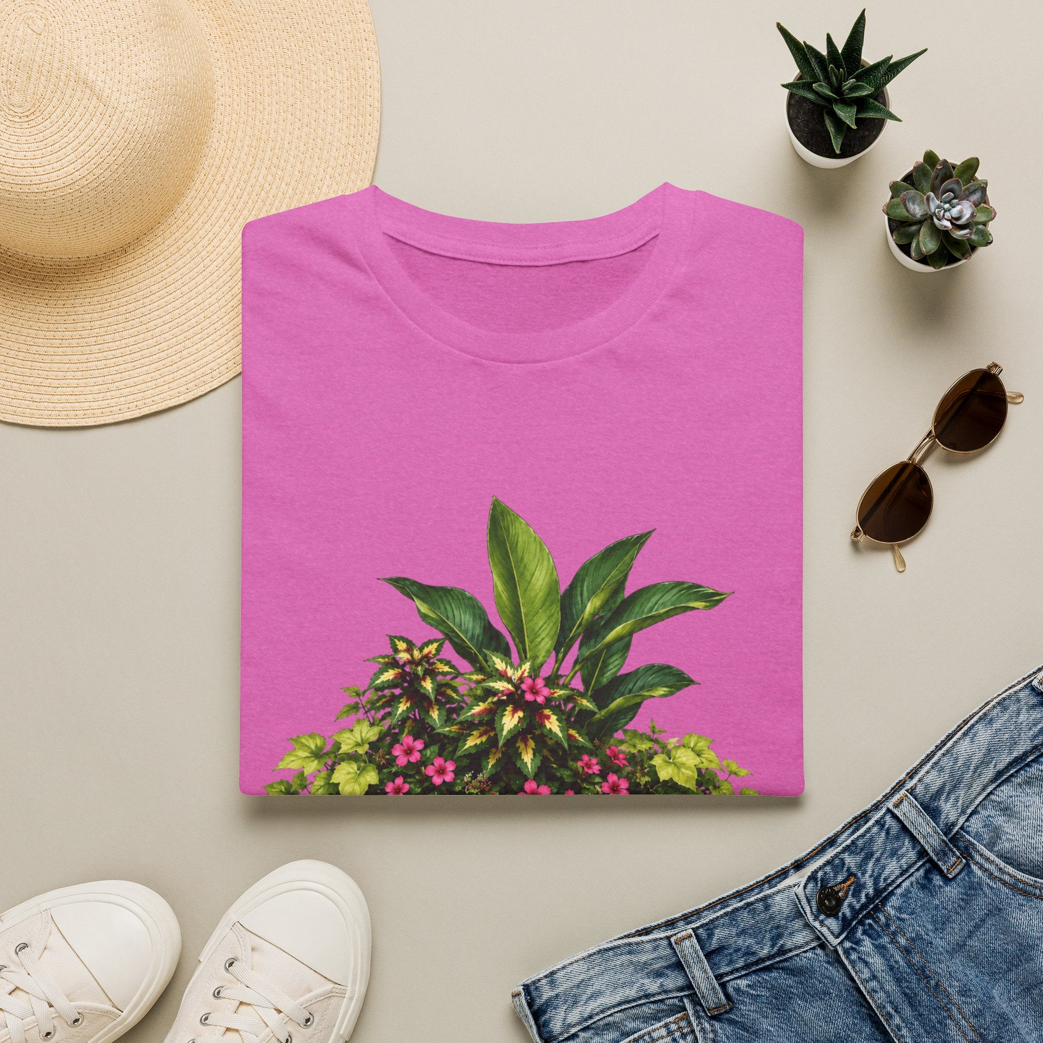 Root to Rise Plant Illustration T-Shirt | Potted Greenery Floral Graphic