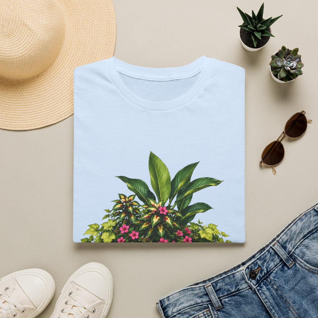 Root to Rise Plant Illustration T-Shirt | Potted Greenery Floral Graphic
