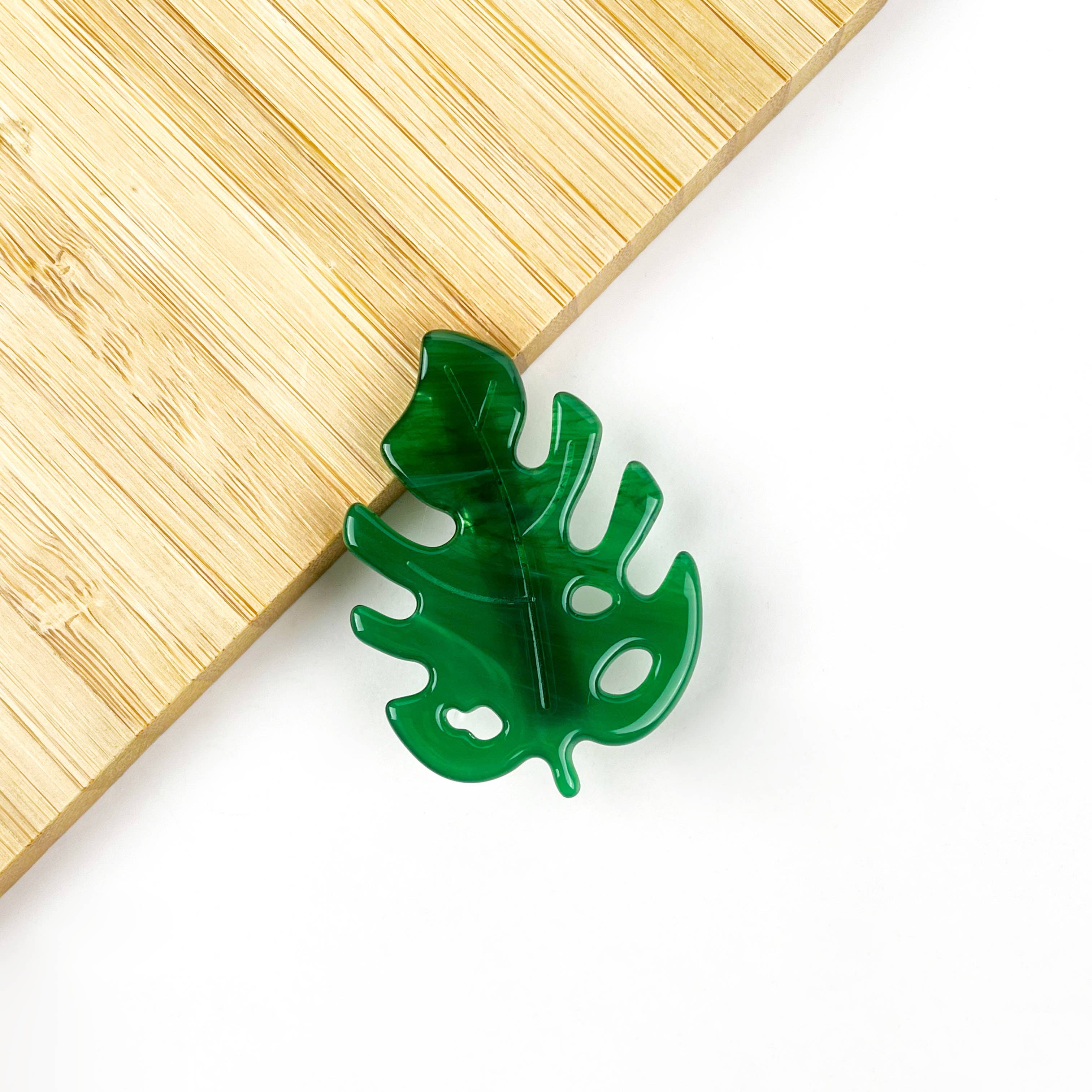 Acetate Monstera Claw Clip, Plant Leaf Hair Clips