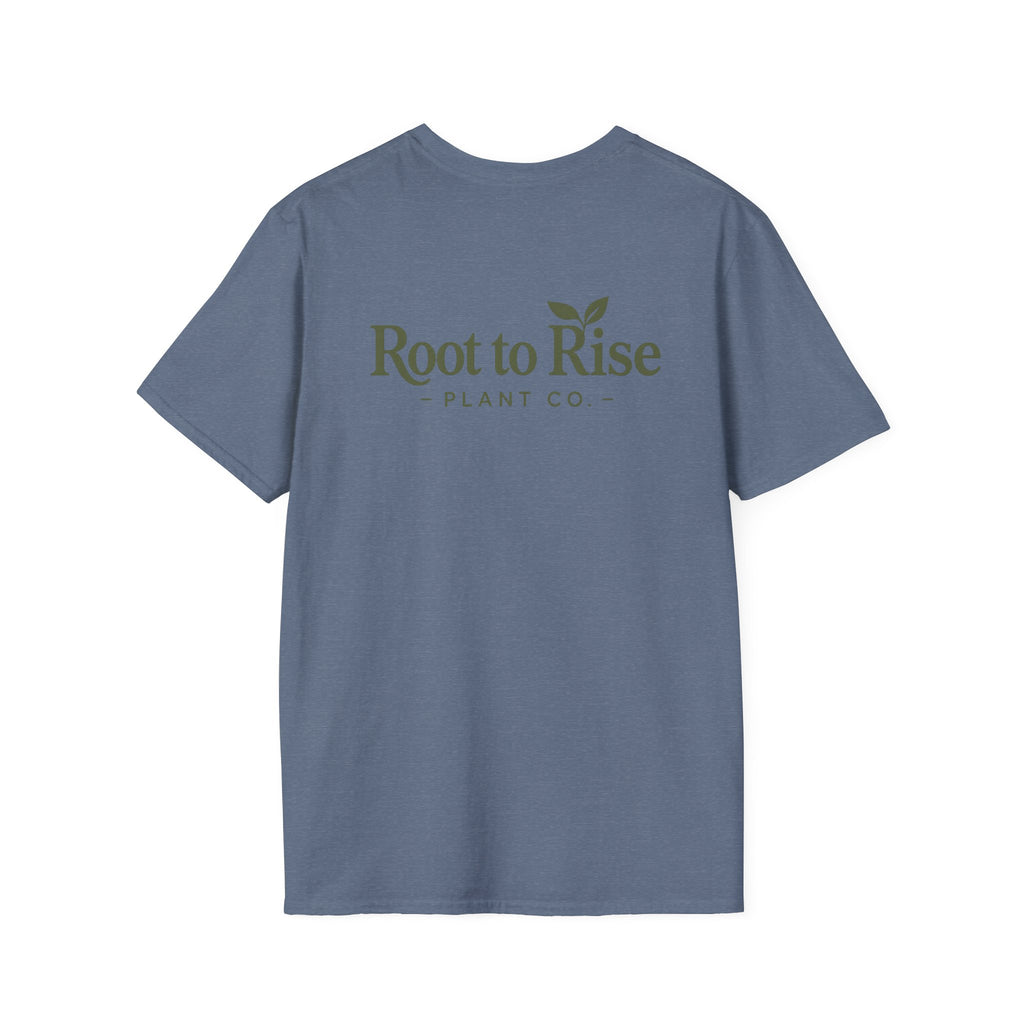 Root to Rise Plant Illustration T-Shirt | Potted Greenery Floral Graphic