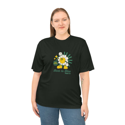 Retro Daisy Tennis T-Shirt — "Fresh to Serve" Performance Tee