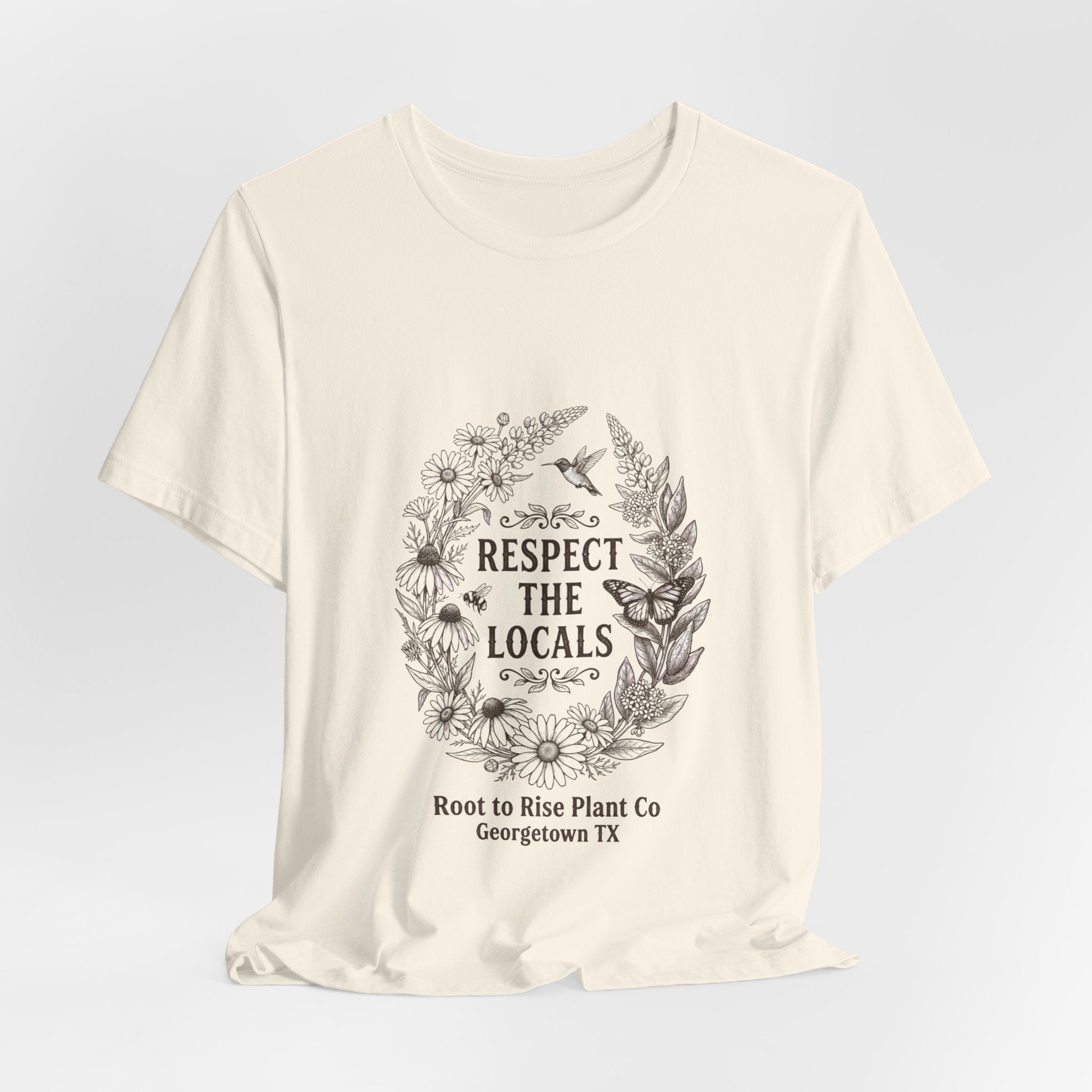 Respect the Locals tee | Vintage National Parks style, wildlife floral graphic