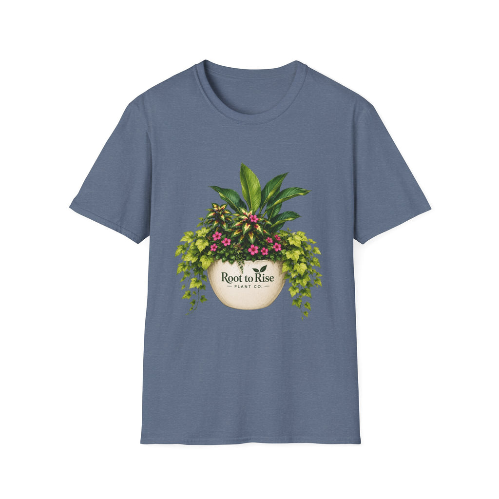 Copy of Root to Rise Plant Illustration T-Shirt | Potted Greenery Floral Graphic