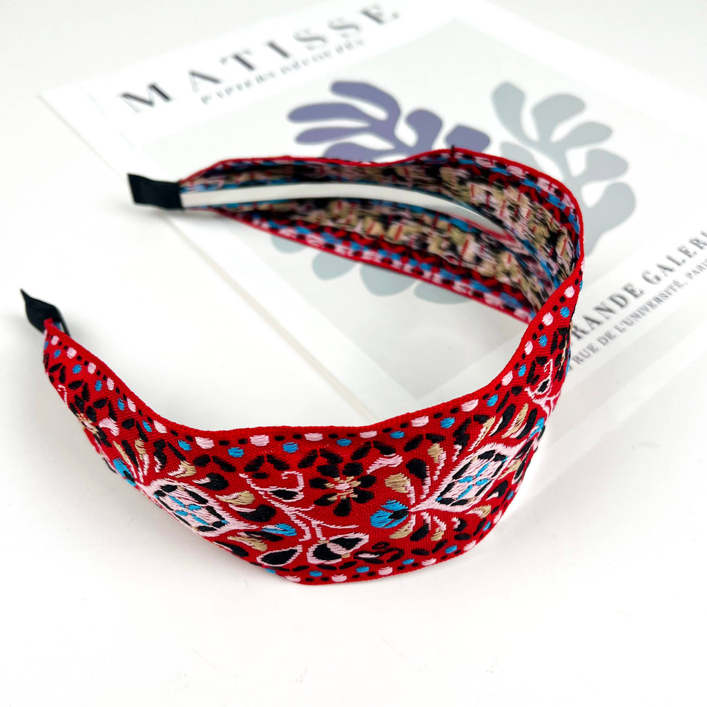 Boho ethnic style embroidered headband