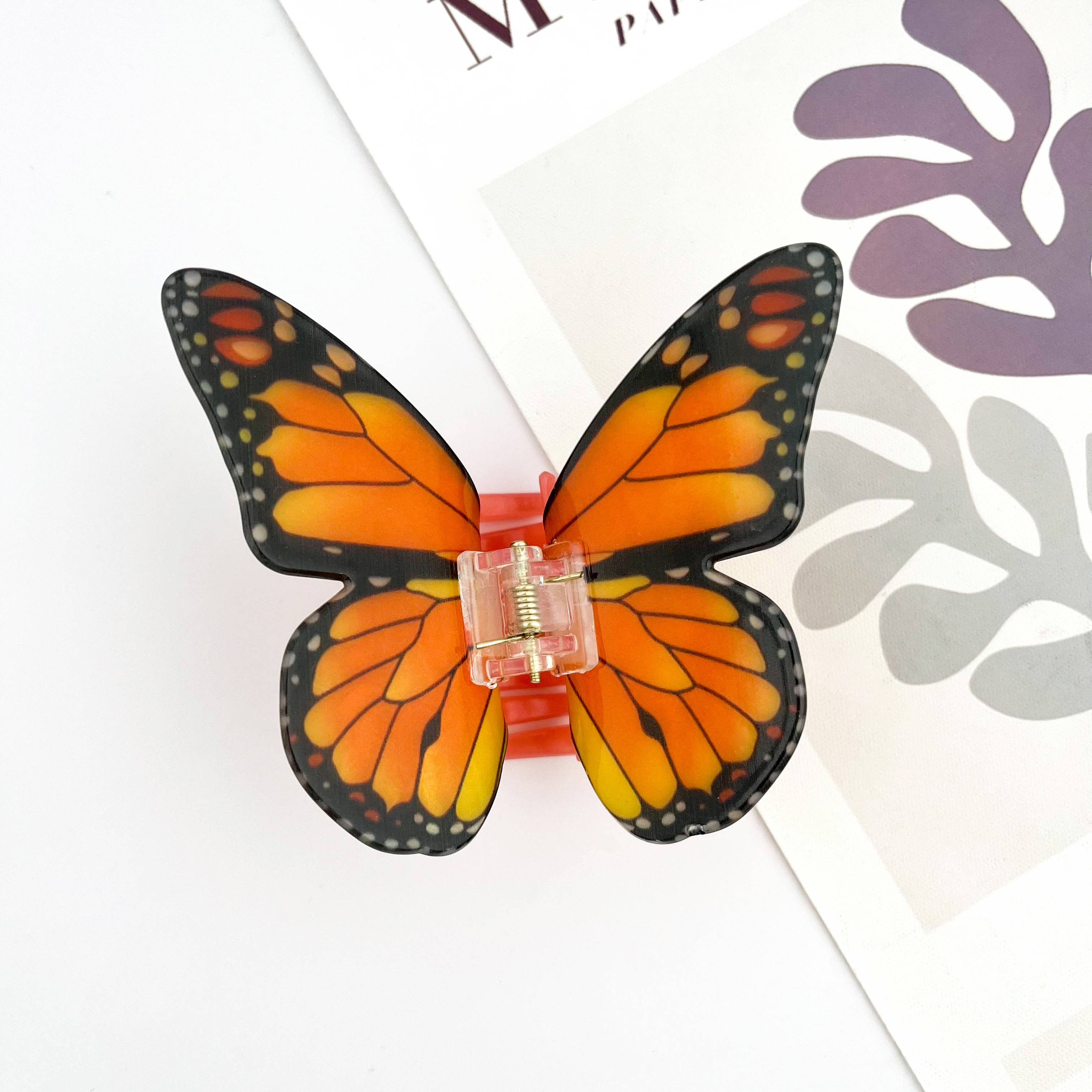 Acetate large butterfly hair clip animal claw clips