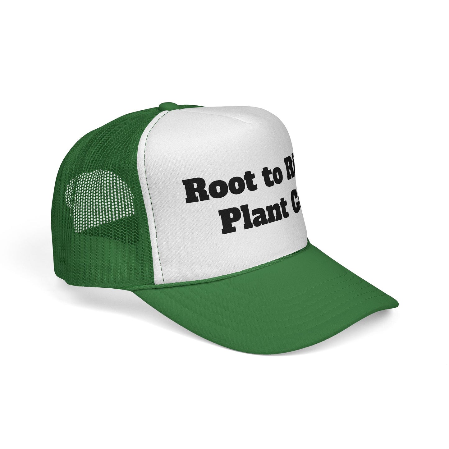 Root to Rise Plant Co Trucker Hat — Gardening Logo Mesh Cap