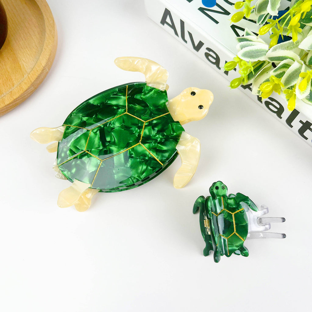 Green Turtle Claw Clip,Animal Hair Clip