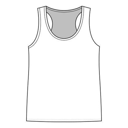Root to Rise Plant Co. Women's Racerback Tank — Gardening Floral Vintage Graphic