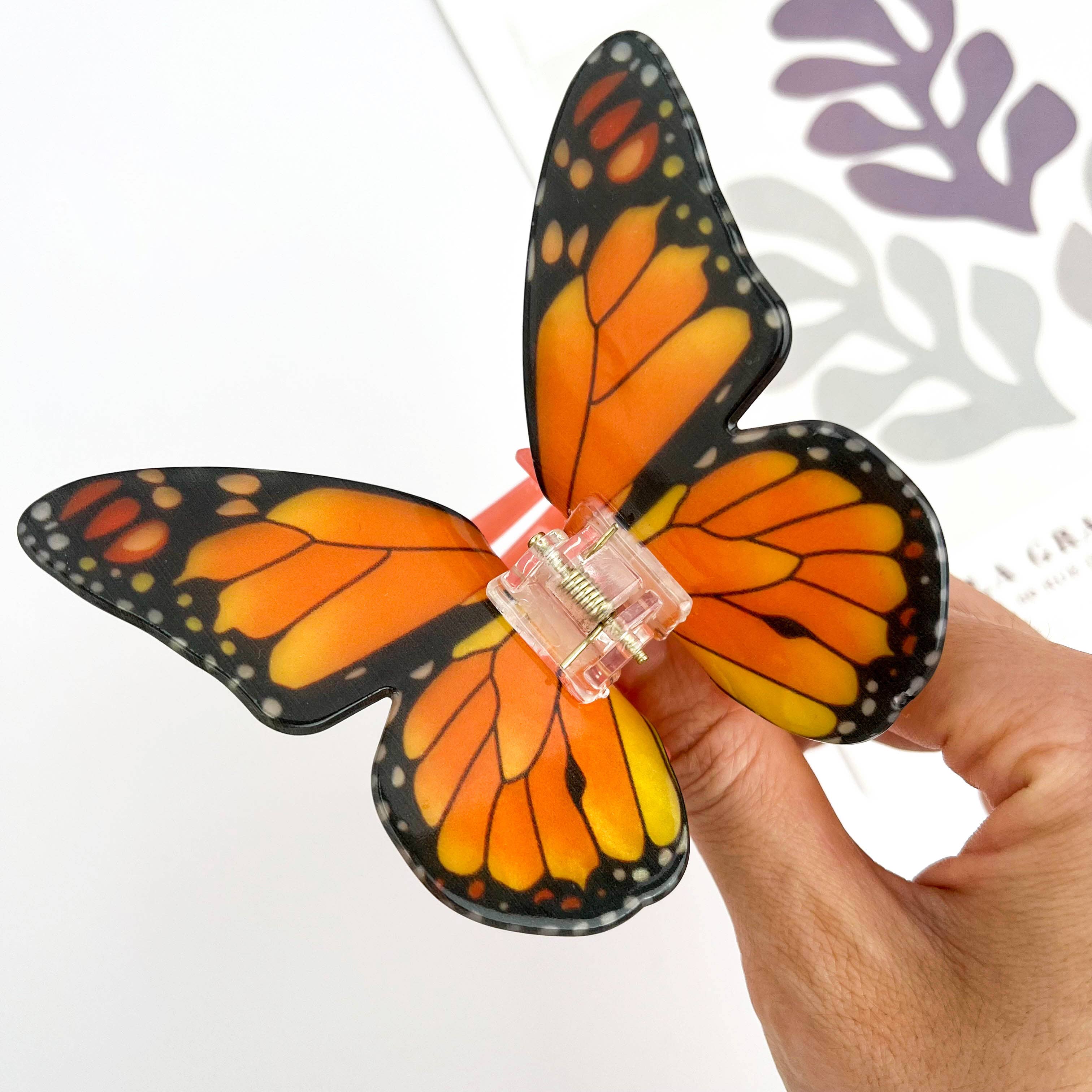 Acetate large butterfly hair clip animal claw clips