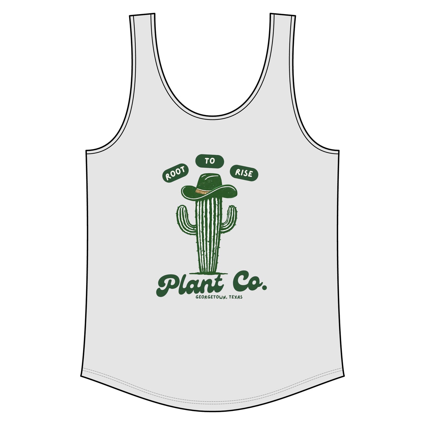 Root to Rise Cactus Tank Top — Plant Co. Graphic Women's Relaxed Tank