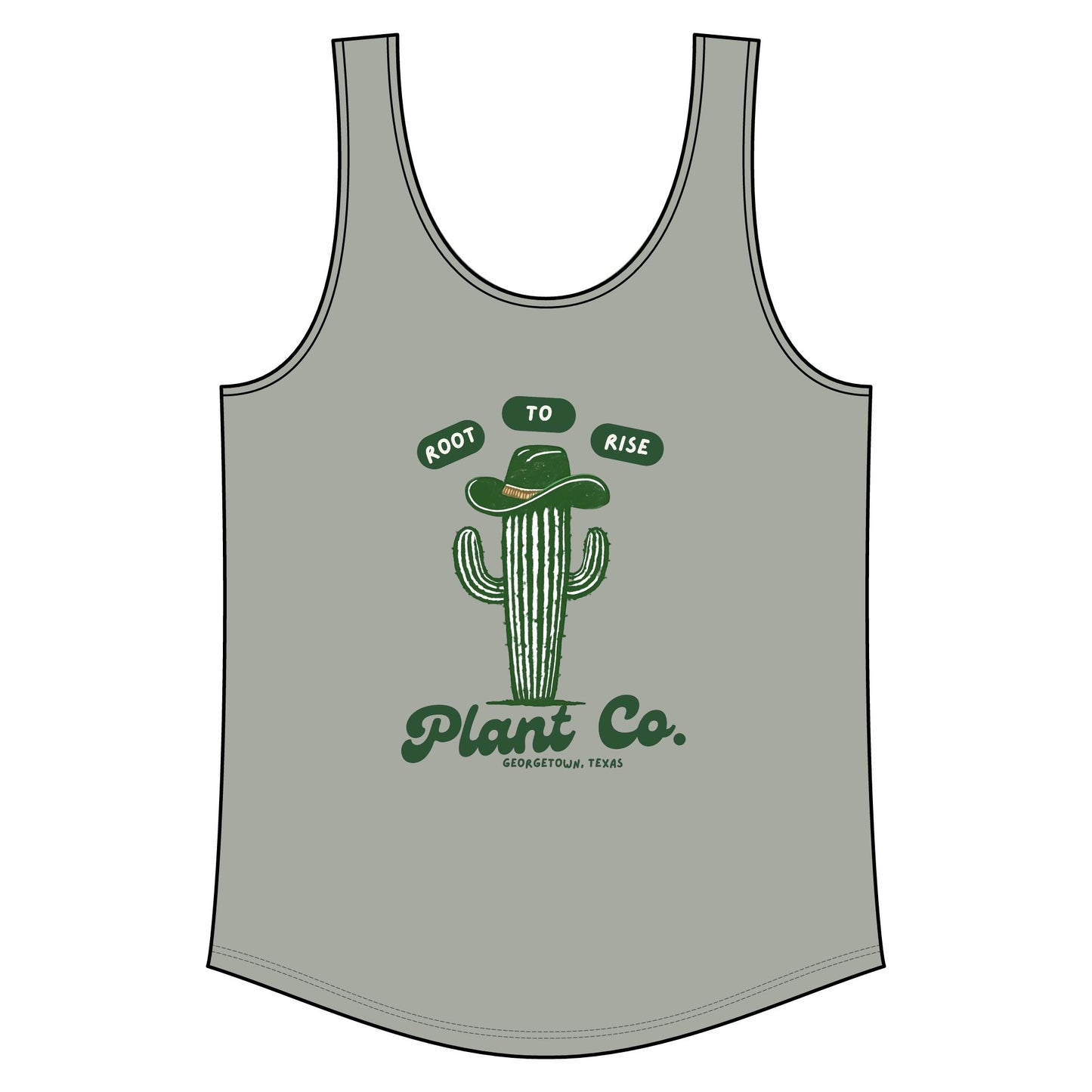 Root to Rise Cactus Tank Top — Plant Co. Graphic Women's Relaxed Tank