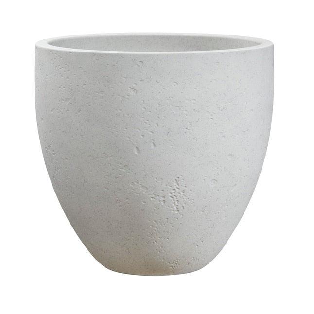 Halifax Planter — white resin round planter
