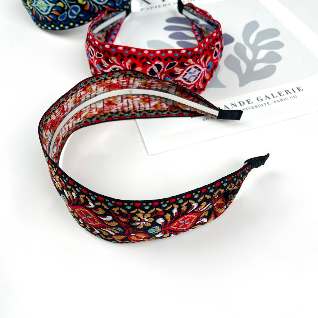 Boho ethnic style embroidered headband