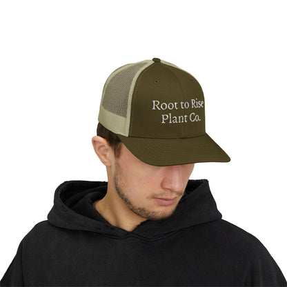 Root to Rise Plant Co. Trucker Cap — Snapback Hat