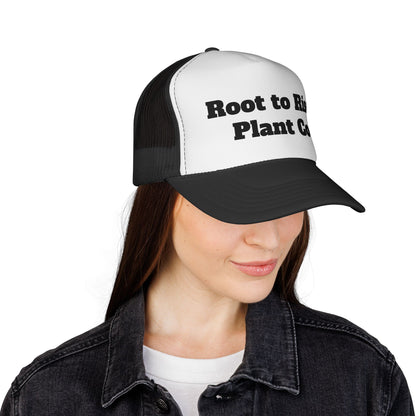 Root to Rise Plant Co Trucker Hat — Gardening Logo Mesh Cap