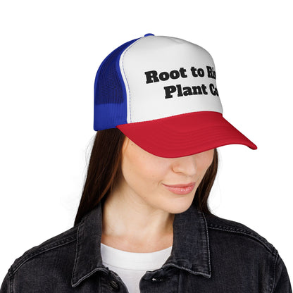 Root to Rise Plant Co Trucker Hat — Gardening Logo Mesh Cap