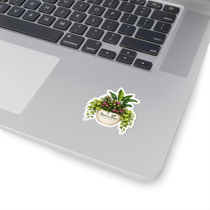 Potted Tropical Planter Sticker | Kiss-Cut Vinyl Plant Decal