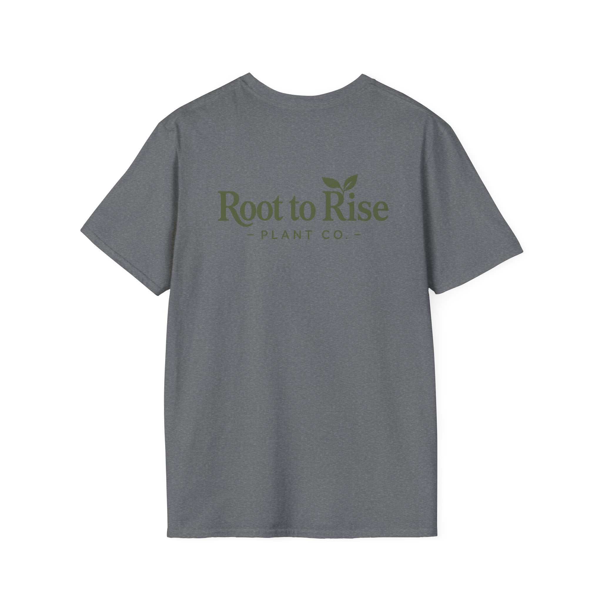 Root to Rise Plant Illustration T-Shirt | Potted Greenery Floral Graphic