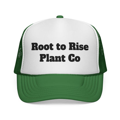 Root to Rise Plant Co Trucker Hat — Gardening Logo Mesh Cap