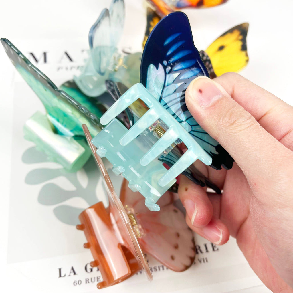 Acetate large butterfly hair clip animal claw clips