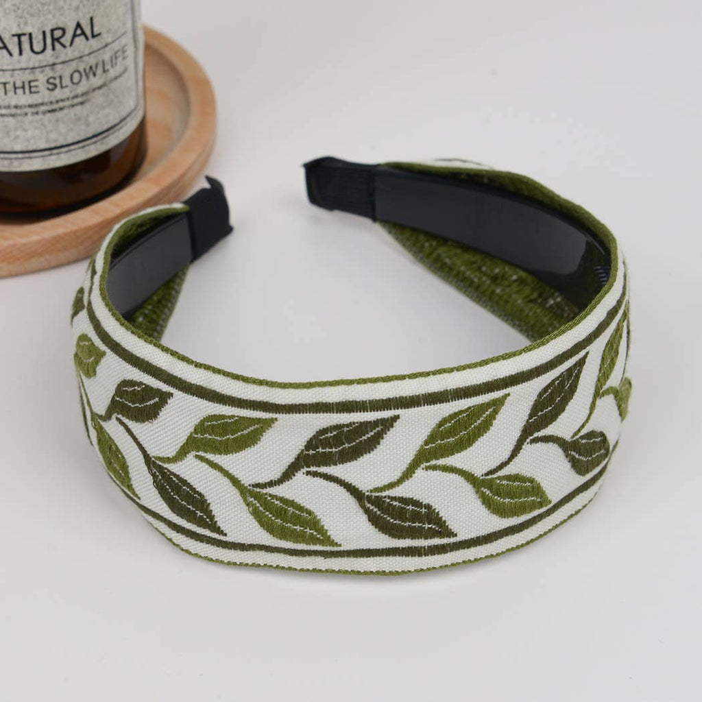 Boho Embroidered Floral Headband