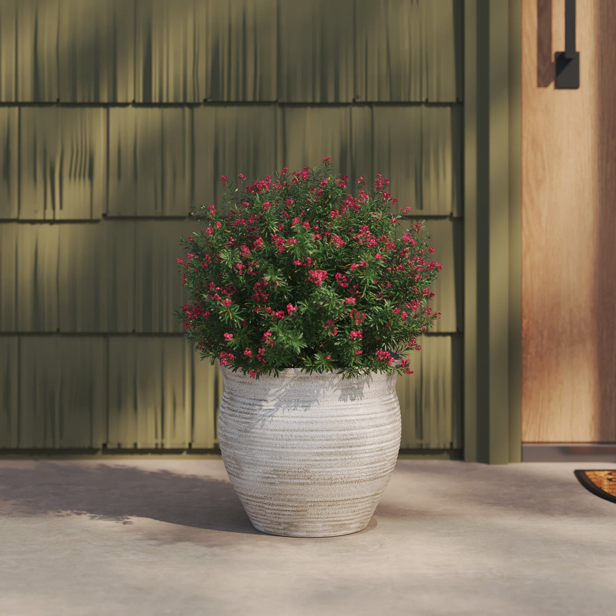Allen Pot, terracotta wash, alternate angle