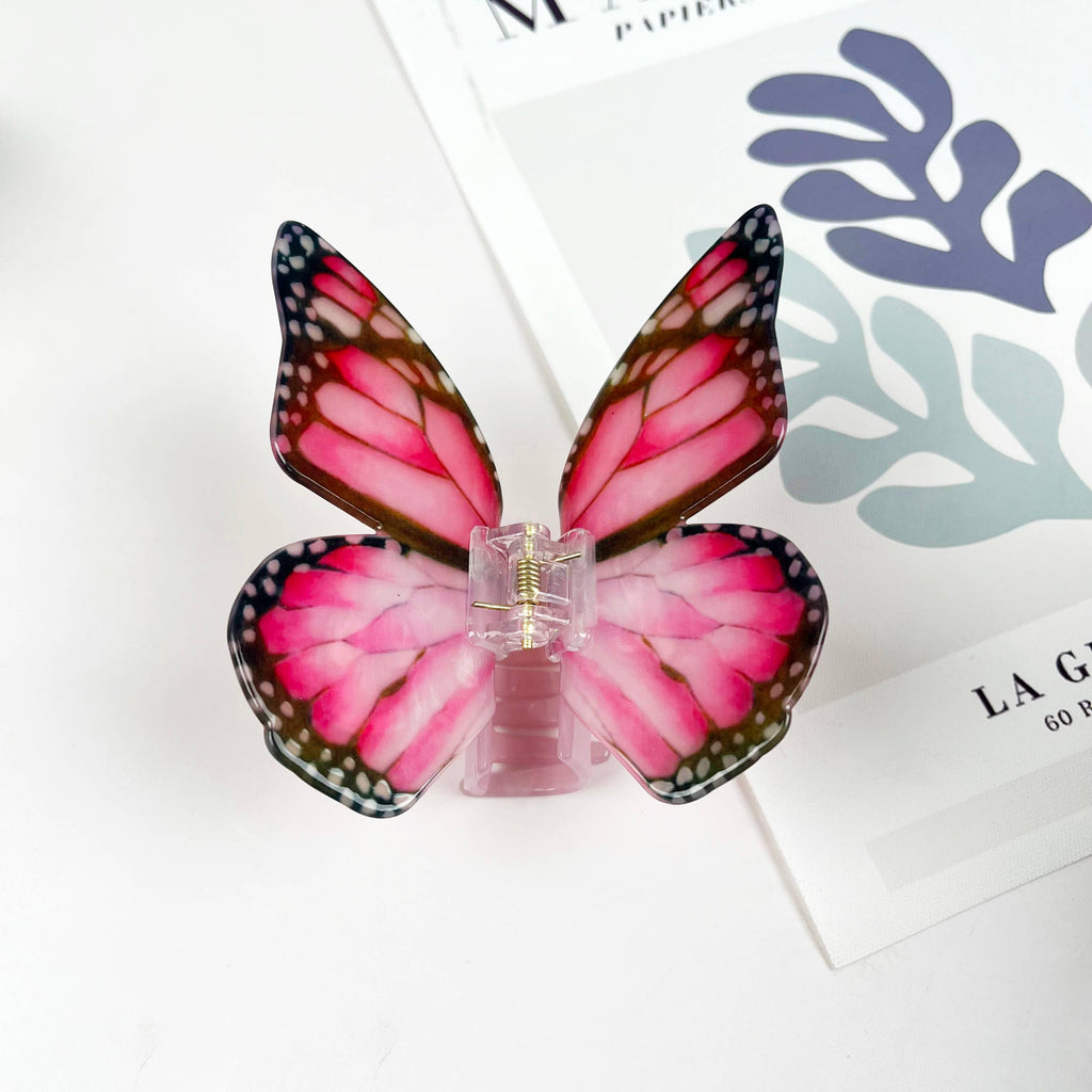 Acetate large butterfly hair clip animal claw clips