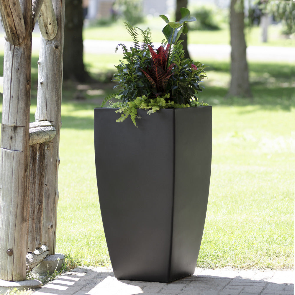 Kobi Planter (32in) styled with plants