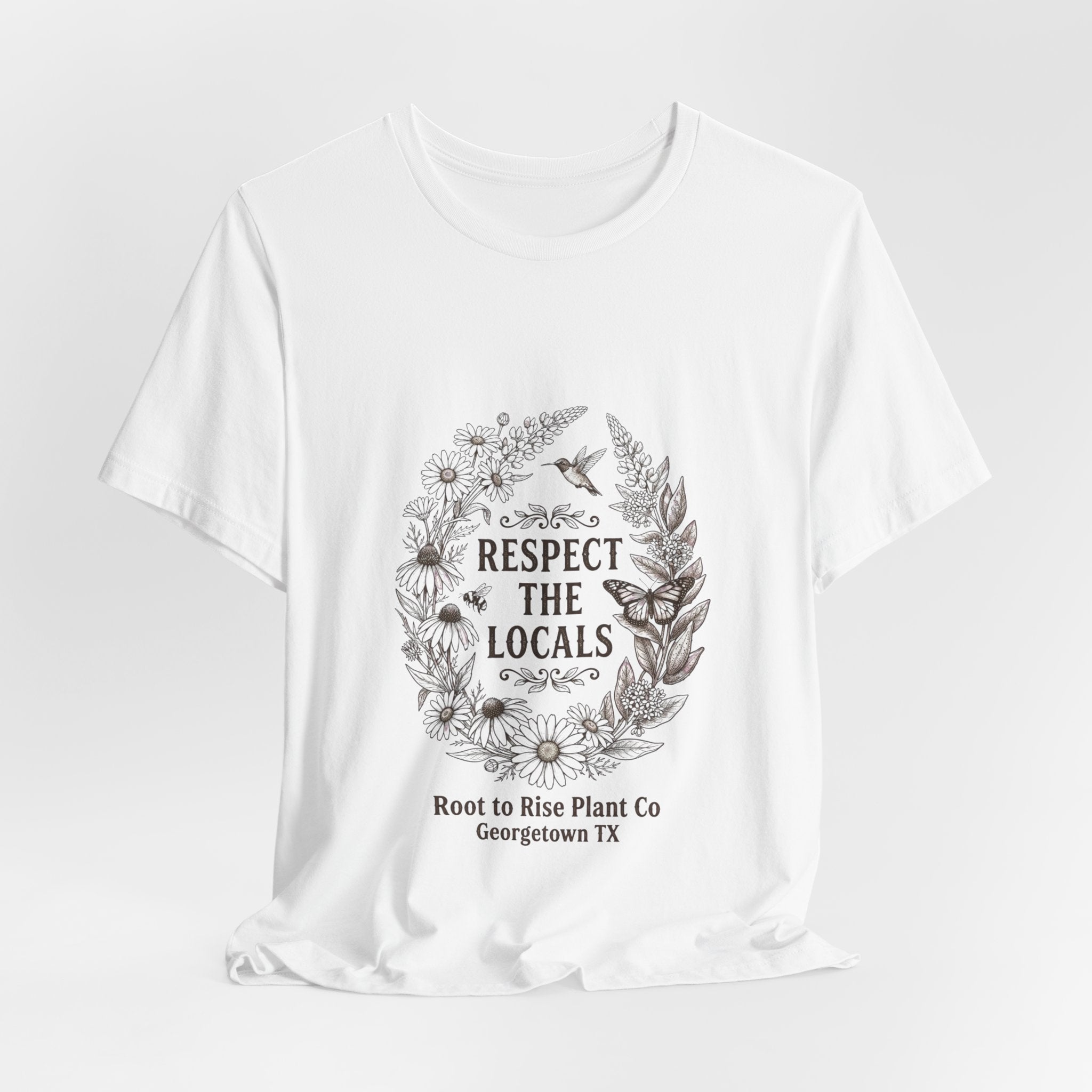 Respect the Locals tee | Vintage National Parks style, wildlife floral graphic