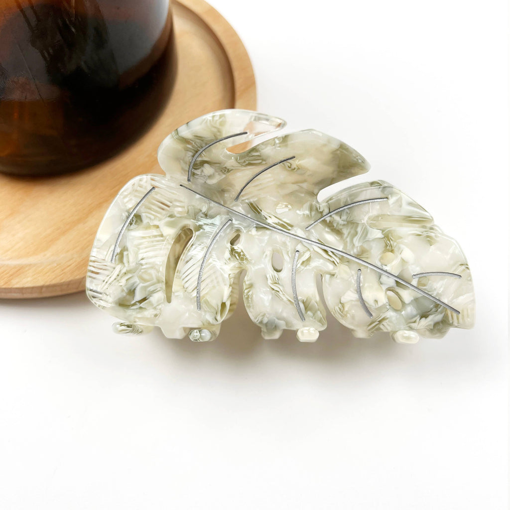Acetate Leaf Hair Claw Clip