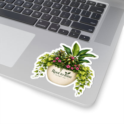Potted Tropical Planter Sticker | Kiss-Cut Vinyl Plant Decal