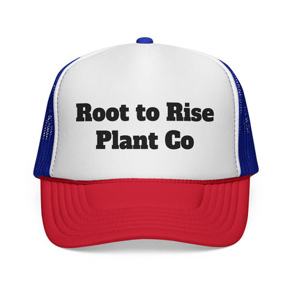 Root to Rise Plant Co Trucker Hat — Gardening Logo Mesh Cap