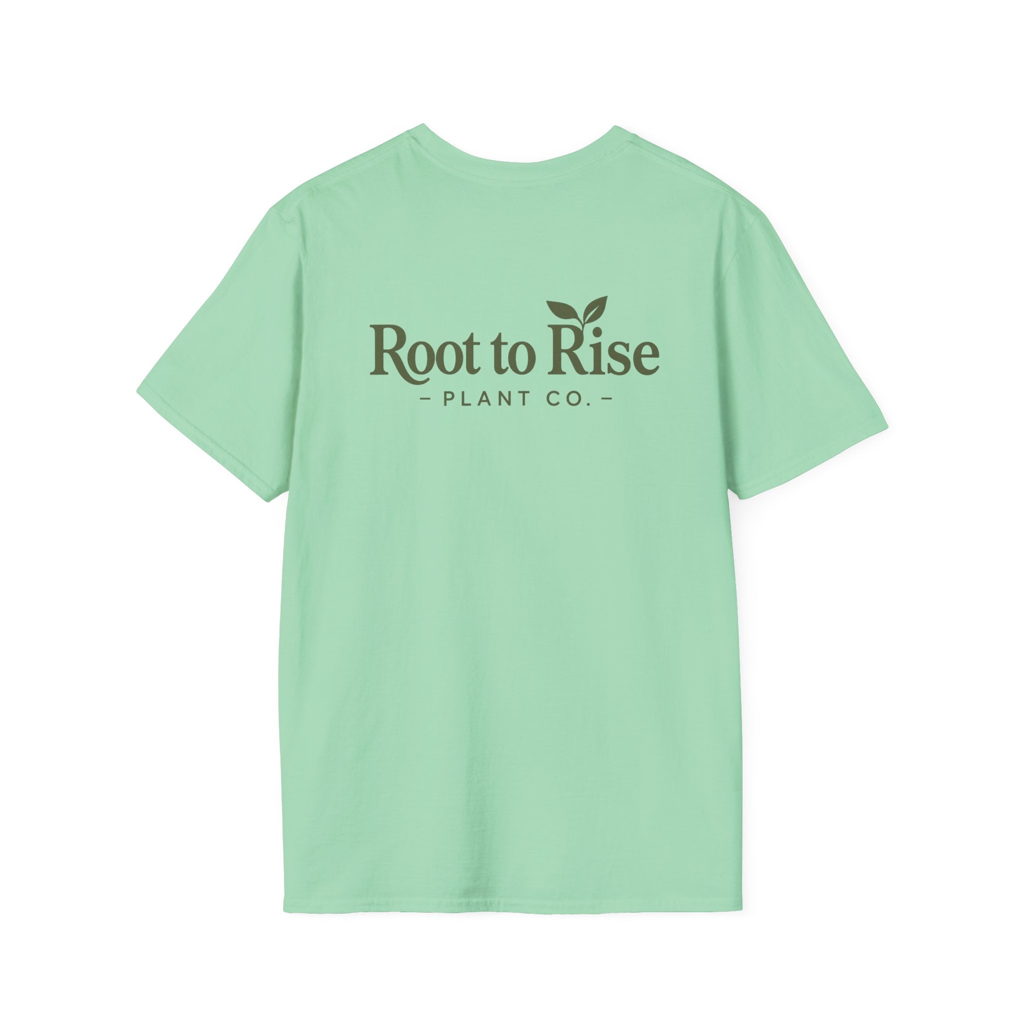 Root to Rise Plant Illustration T-Shirt | Potted Greenery Floral Graphic