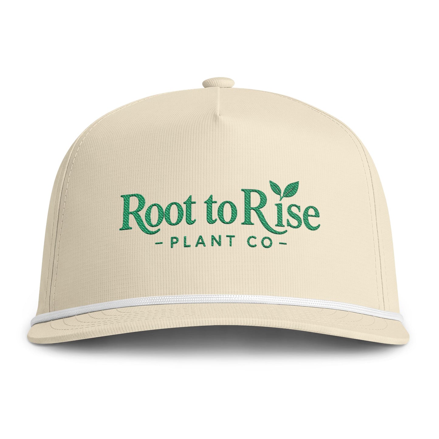 Embroidered Root to Rise Plant Co. Sunwashed Rope Cap |