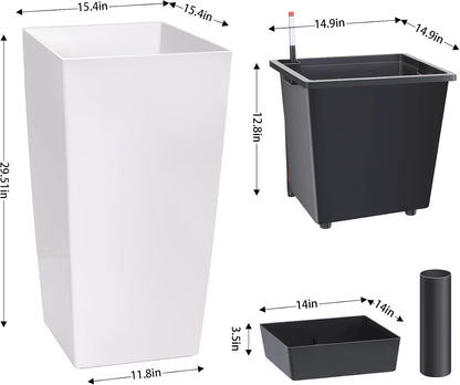 Waller Tall Self Watering Planter - Small and Medium